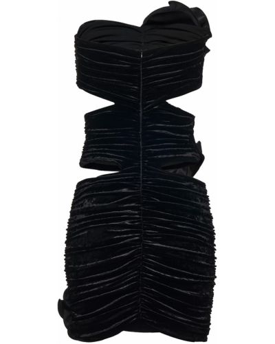 Zamatové mini šaty Magda Butrym čierna