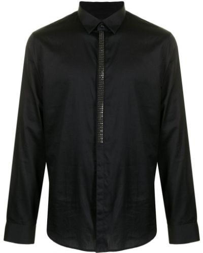 Camisa con bordado con apliques Armani Exchange negro