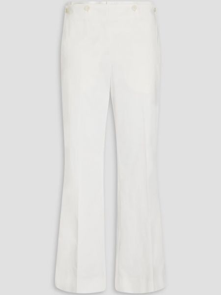Белые хлопковые прямые брюки Maison Margiela