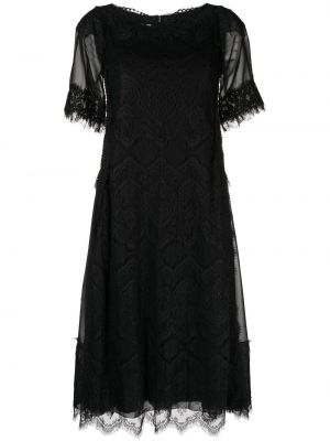 Μίντι φόρεμα με δαντέλα Shiatzy Chen μαύρο