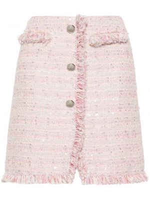 Różowa mini spódniczka tweedowa Giambattista Valli