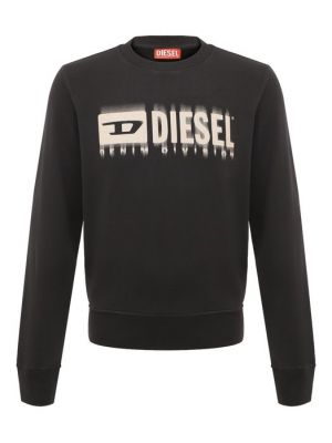 Хлопковый свитшот Diesel серый