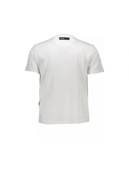 Camiseta deportiva de algodón con estampado Plein Sport blanco