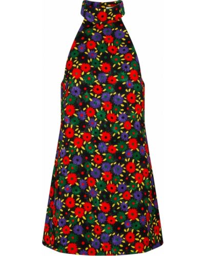 Pikowana sukienka w kwiatki Saint Laurent