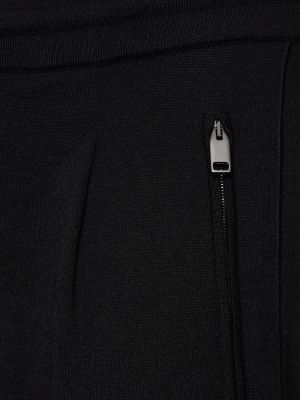 Bavlněné běžecké kalhoty Brioni černé