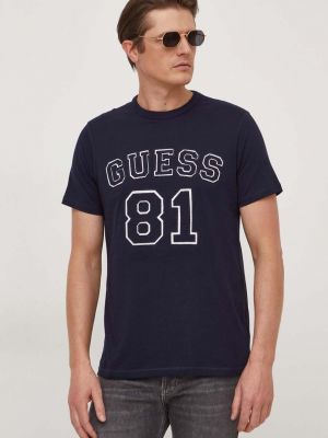 Тениска с дълъг ръкав с апликация Guess