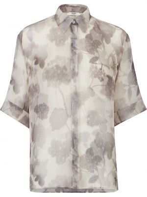 Camisa de flores con estampado Fendi gris