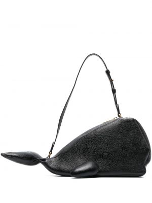 Nakupovalna torba Thom Browne črna