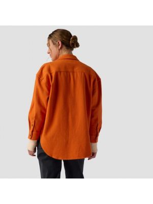Оранжевая фланелевая блузка оверсайз Stoic