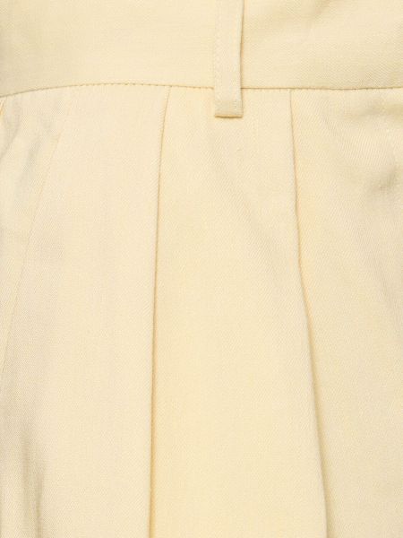 Lanene kratke hlače z visokim pasom The Andamane rumena