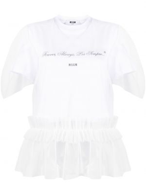 T-shirt Msgm vit