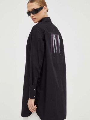 Bombažna srajca Karl Lagerfeld črna
