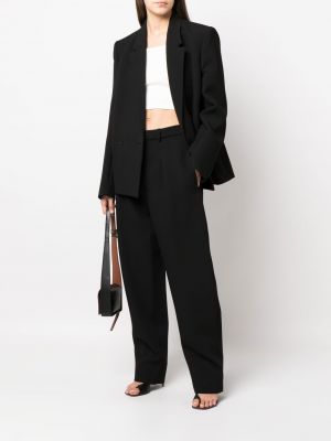 Kalhoty s vysokým pasem Wardrobe.nyc černé