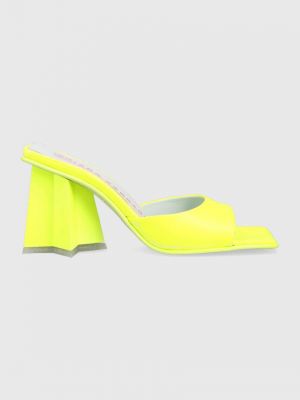 Pantofle na podpatku s hvězdami Chiara Ferragni žluté