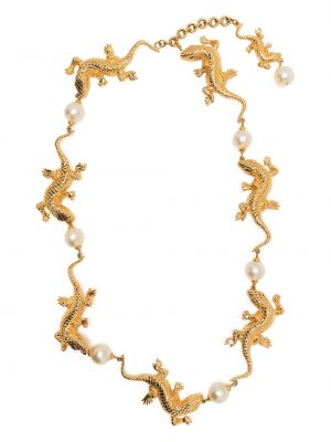 Naszyjnik z perełkami Chanel Pre-owned złoty