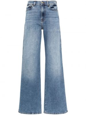 Jeans taille haute large 7 For All Mankind bleu