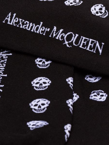 Chaussettes à imprimé Alexander Mcqueen noir