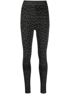 Leggings cu imagine cu model leopard Ganni