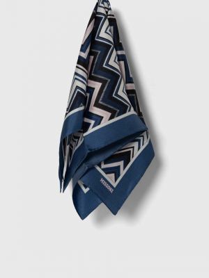 Синий шелковый платок Missoni