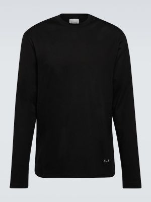 Camiseta de algodón de tela jersey Jil Sander negro