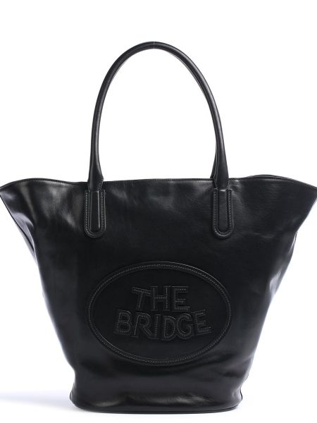 Кожаная сумка шоппер The Bridge черная