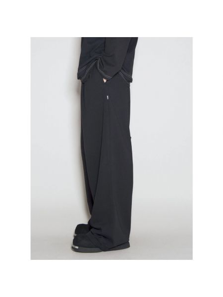 Pantalones anchos de algodón Mm6 Maison Margiela negro