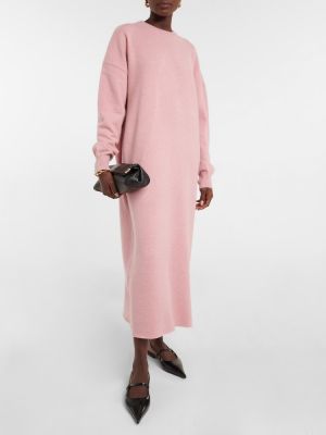Vestido largo de cachemir con estampado de cachemira Extreme Cashmere rosa