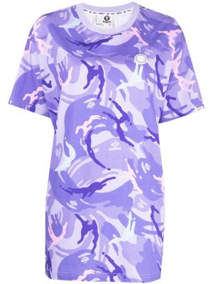 Kamufliažinis marškinėliai Aape By *a Bathing Ape® violetinė