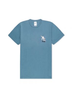Koszulka bawełniana z nadrukiem Ripndip niebieska
