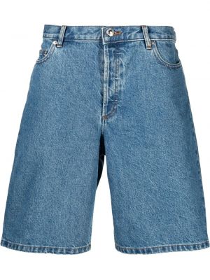 Kratke jeans hlače A.p.c. modra