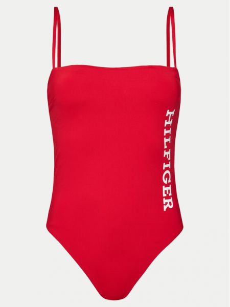 Vientisas maudymosi kostiumėlis Tommy Hilfiger raudona