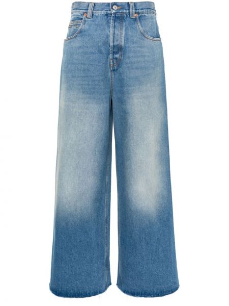 Jeans a zampa di cotone Gucci blu