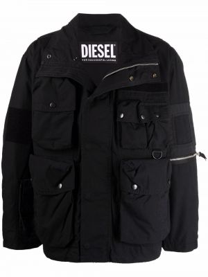 Cortaviento con bolsillos Diesel negro