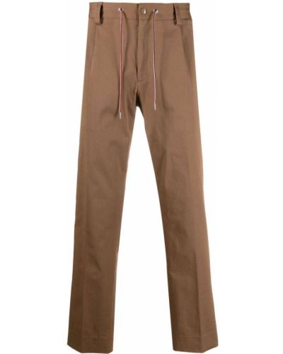 Pantalones rectos con cordones Moncler marrón