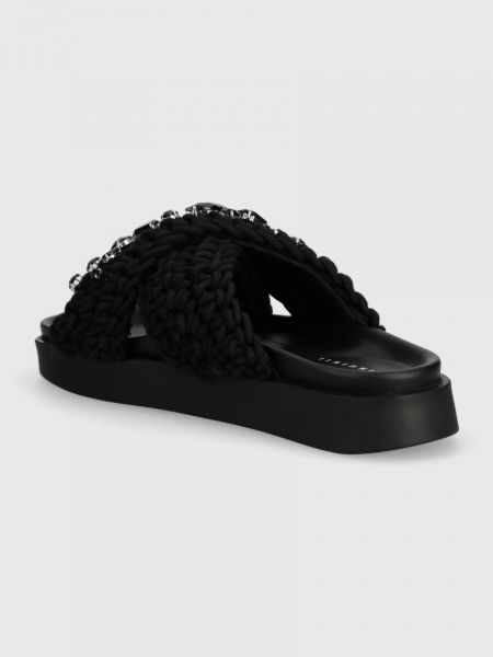 Papuci cu platformă împletite Inuikii negru