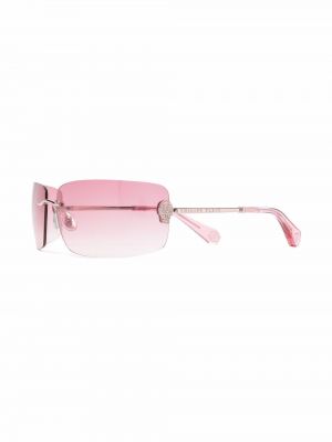 Spalvų gradiento rašto akiniai nuo saulės Philipp Plein rožinė