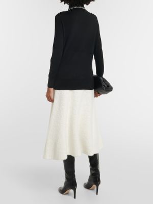 Jersey de lana de tela jersey Emilia Wickstead negro