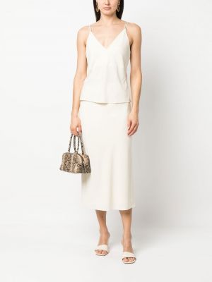 Midi sukně Calvin Klein bílé
