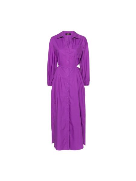 Sukienka długa bawełniana Twinset fioletowa