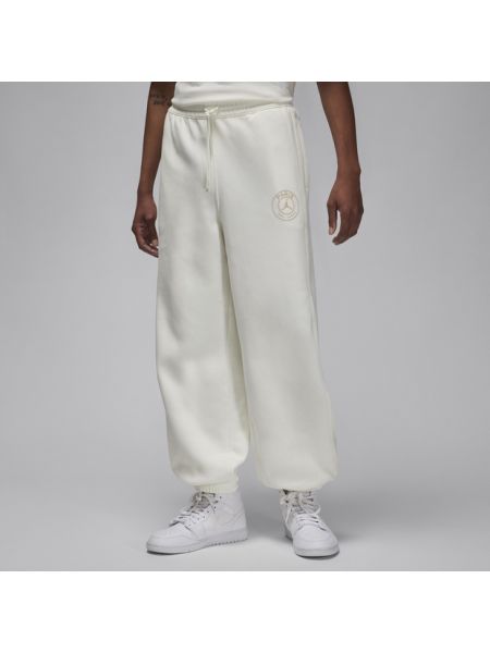 Pantalon en polaire en coton Nike blanc