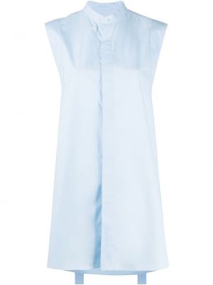 Camisa con botones sin mangas Ami Paris azul