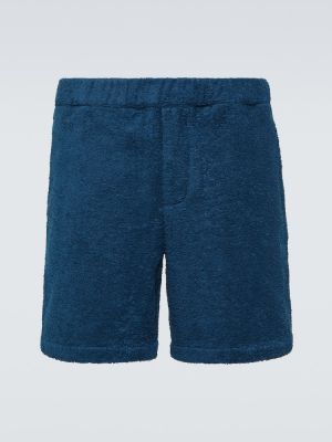 Shorts en coton Prada bleu