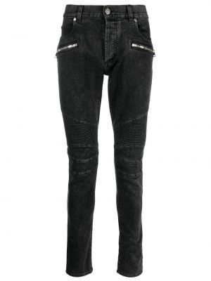 Jeans med normal passform Balmain svart