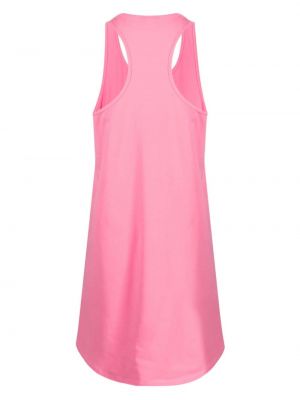 Bavlněné šaty Moschino růžové
