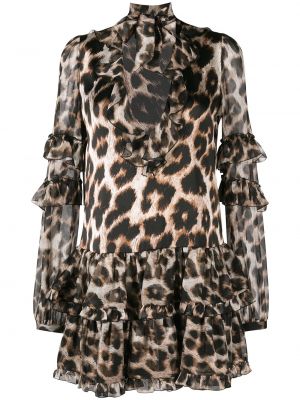 Mini vestido con estampado leopardo Philipp Plein