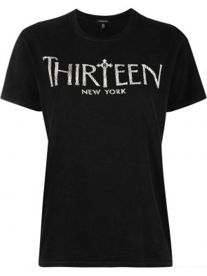T-shirt con stampa R13 nero