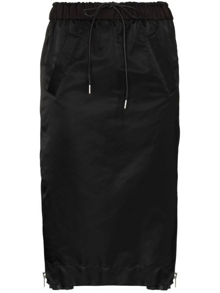 Falda asimétrica Sacai negro