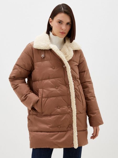 Утепленная демисезонная куртка Zolla коричневая
