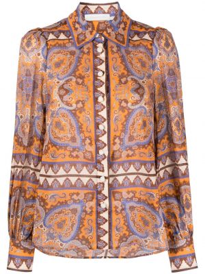 Bavlnená košeľa s potlačou s paisley vzorom Zimmermann