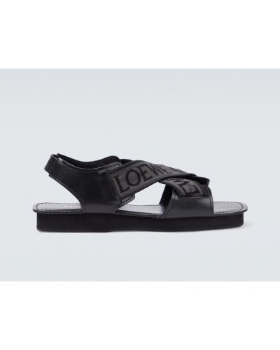 Žakárové sandále Loewe sivá